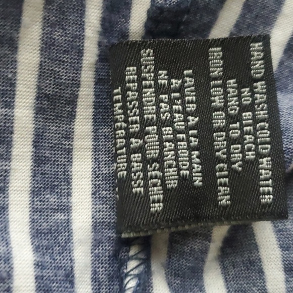 Eclipse Black and White Stipped Knit Belted Button Down Shirt Dress Size Medium - Picture 8 of 12